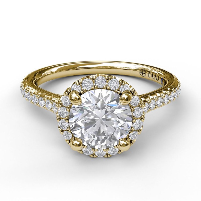 Round 14K Yellow Gold Engagement Mounting