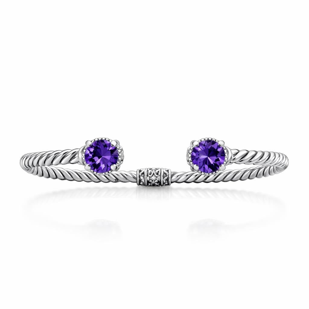 18SS Round Twisted Cable Bangle