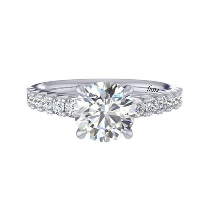 14 Karat White Gold Engagement Mounting