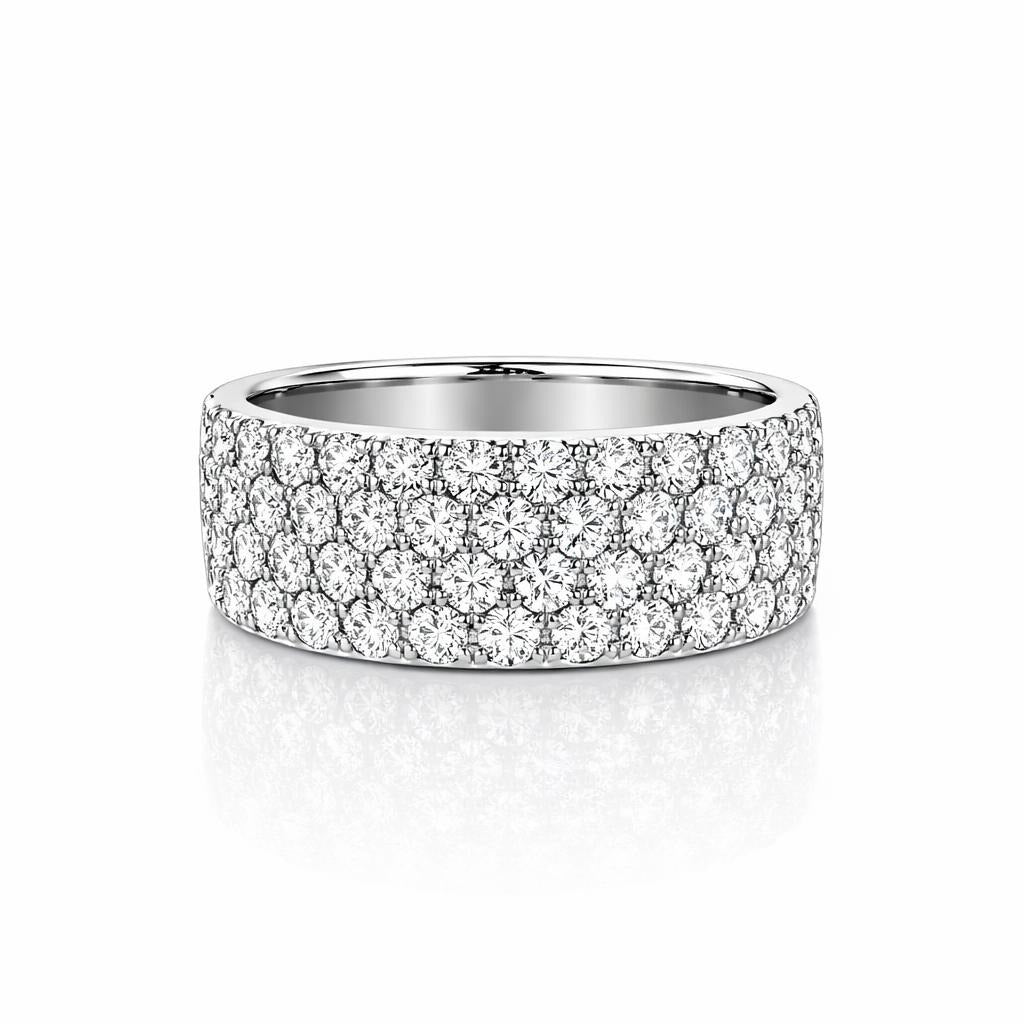 Platinum Diamond Paved Ring
