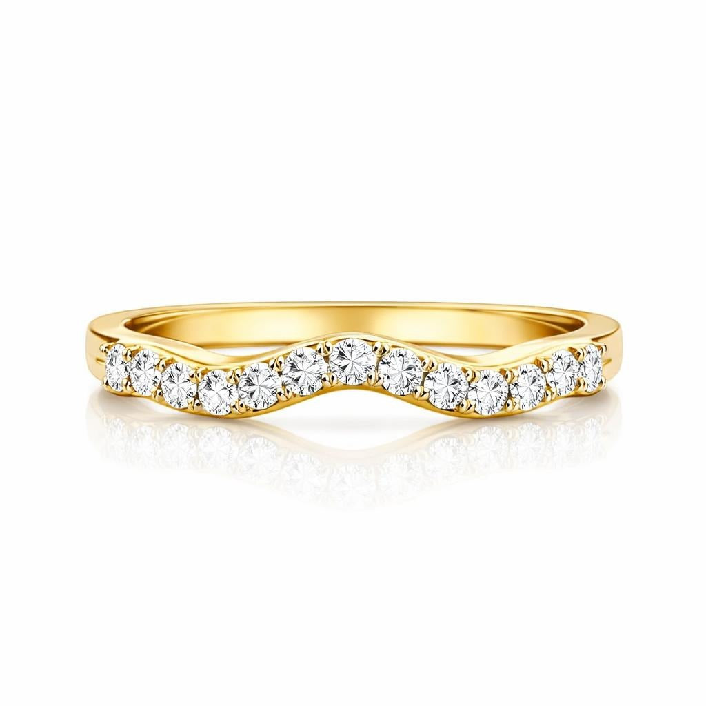 14 Karat Yellow Gold Curve Ring