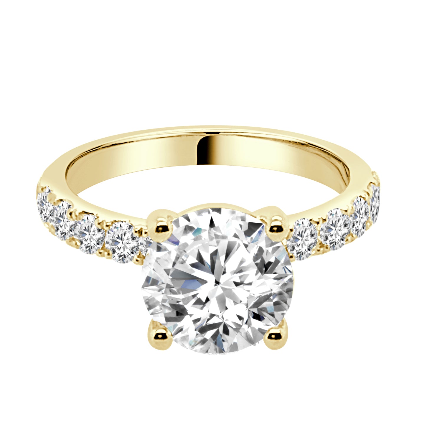 Classic Round 14K Yellow Gold Engagement Mounting