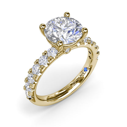 Classic Round 14K Yellow Gold Engagement Mounting