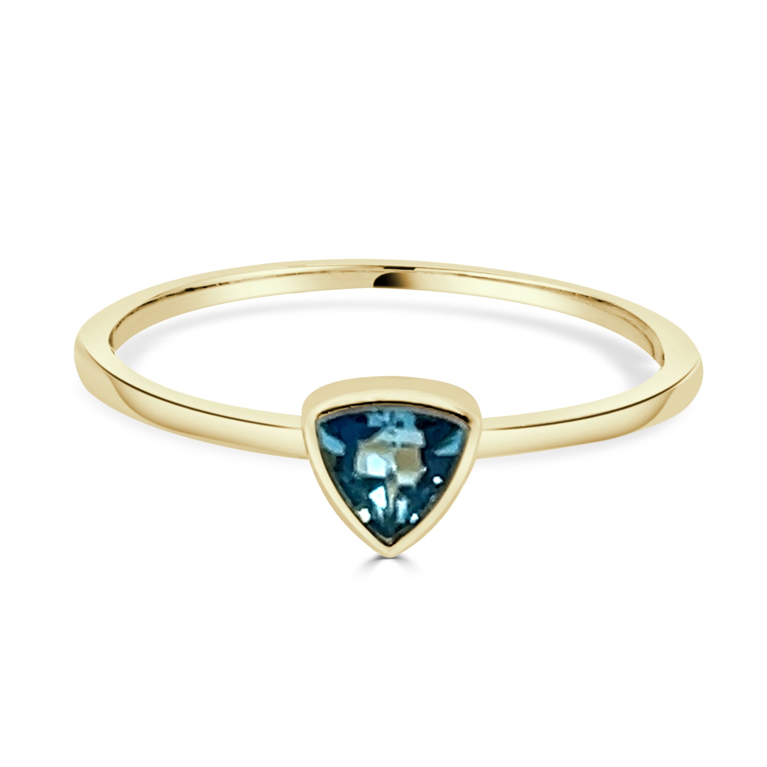 Blue Topaz 10 Karat Yellow Gold Ring