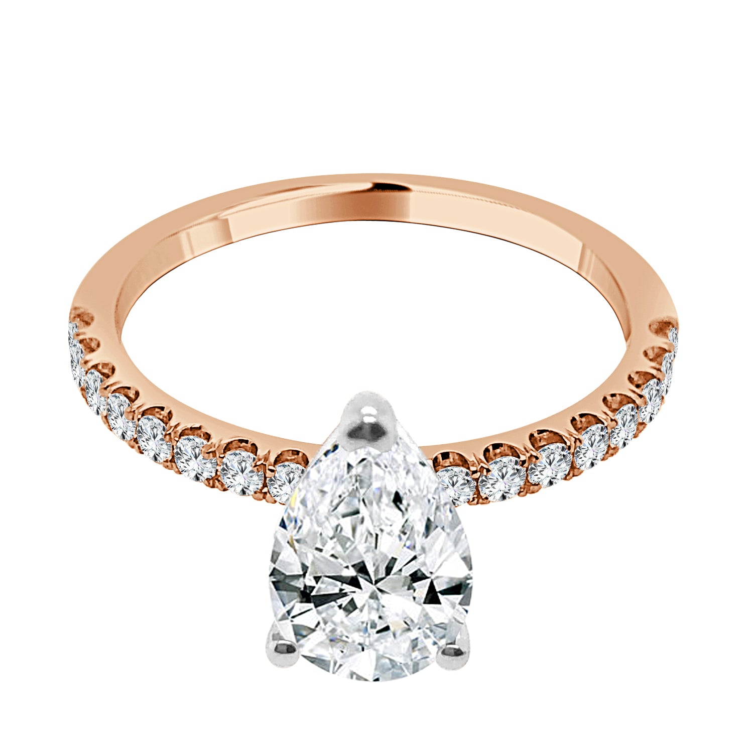 18 Karat Rose Gold Engagement Mounting - Timeless Elegance