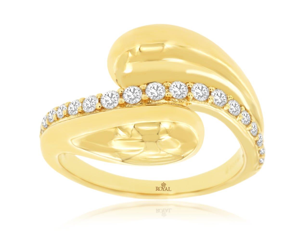 14 Karat Yellow Gold Round Natural Diamond Ring - 0.33 Carat