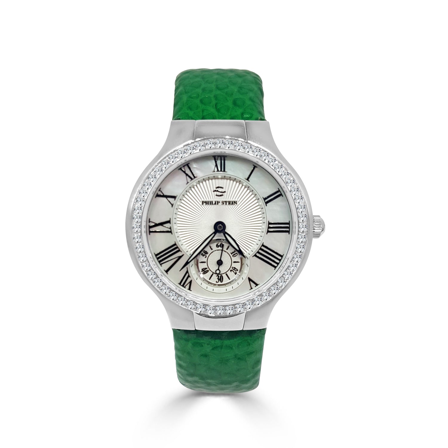 Luxury Sterling Silver Ladies Watch with Natural Diamond Accent