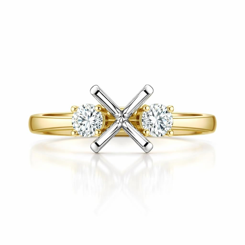 14 Karat Yellow Gold Engagement Mounting
