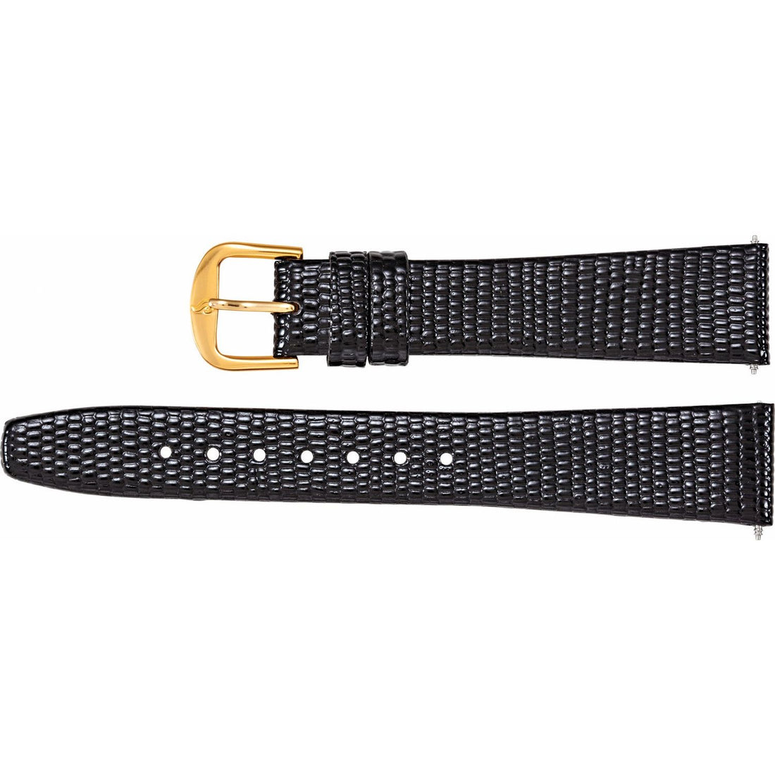 Black Flat Lizard Watch Band
