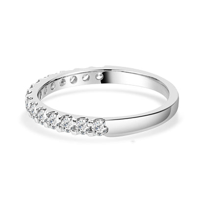 14 Karat Yellow Gold Wedding Band with 0.50 Carat Round Natural Diamond