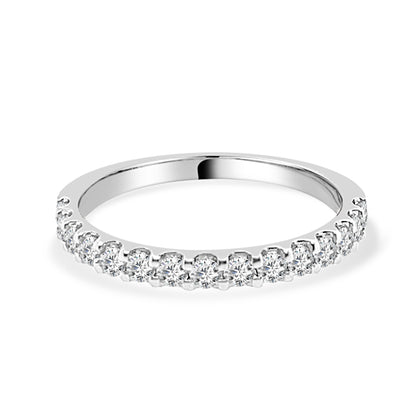 14 Karat Yellow Gold Wedding Band with 0.50 Carat Round Natural Diamond