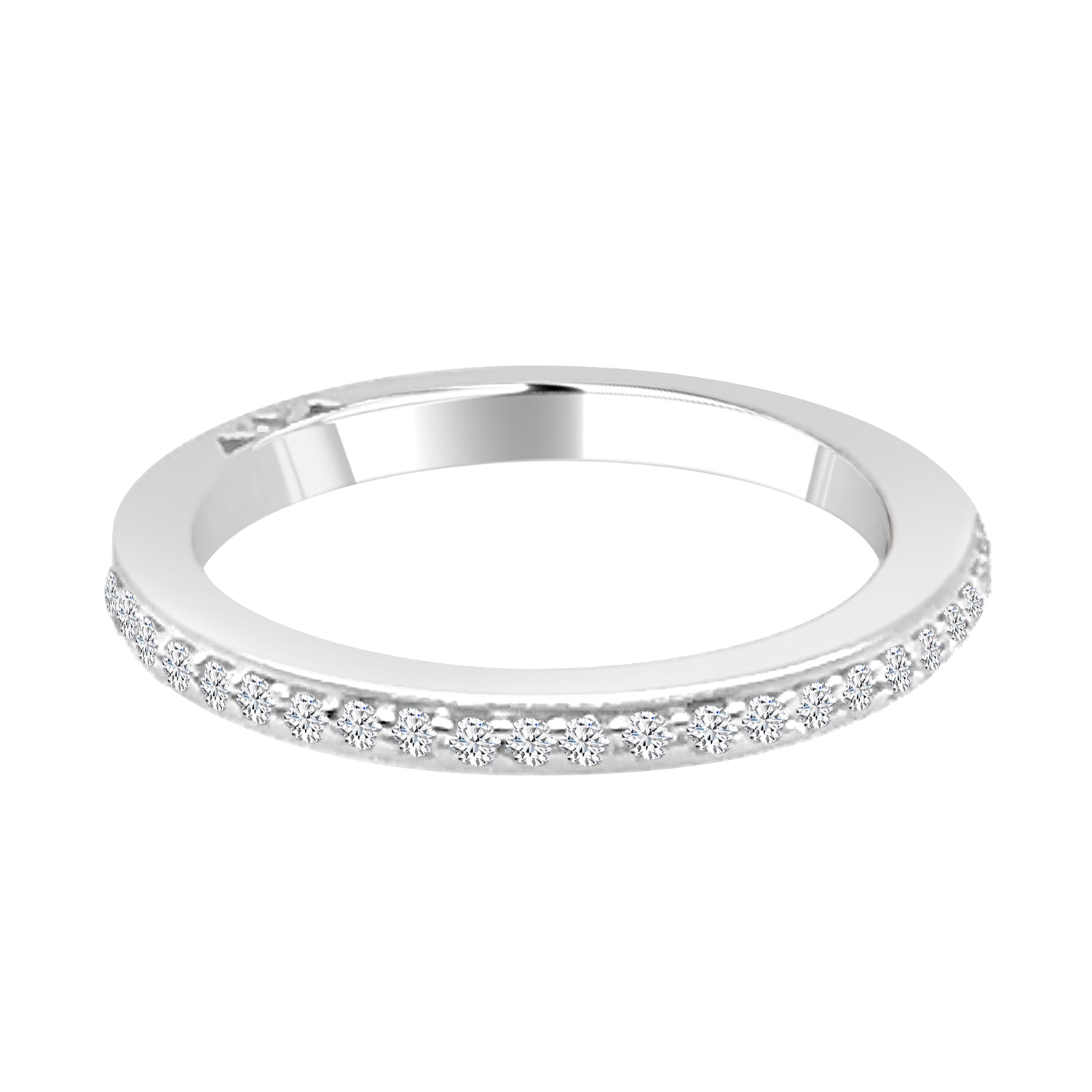 Tacori 18K White Gold Diamond Wedding Band - 0.40ct Natural Diamond