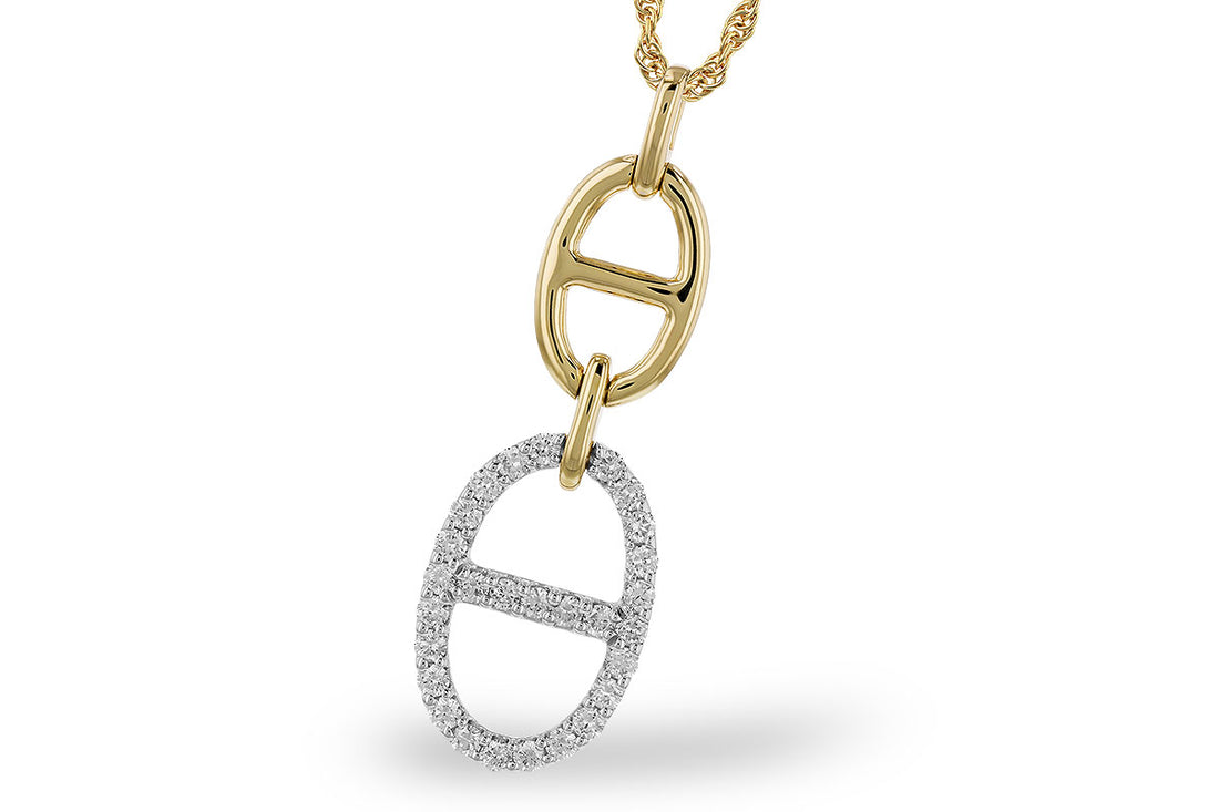 14 Karat Two-Tone Natural Diamond Necklace - 0.40 Carat