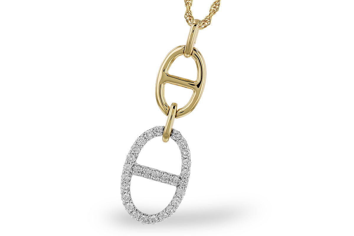 14 Karat Two-Tone Natural Diamond Necklace - 0.40 Carat