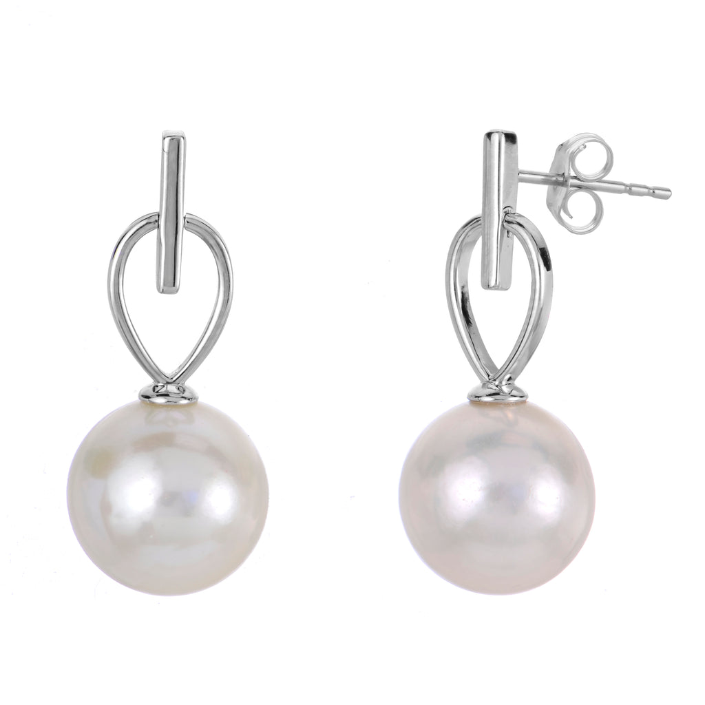 Radiant Pearl Sterling Silver Earrings