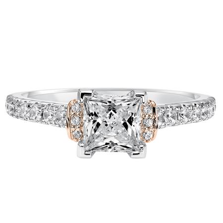 14 Karat White Gold Engagement Ring Mounting