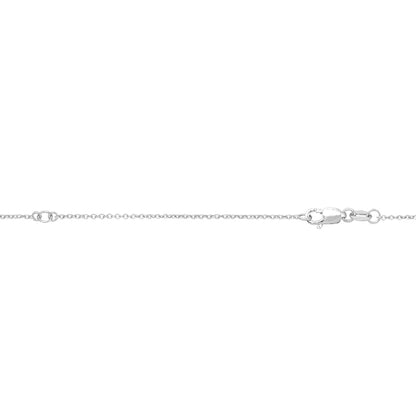 14 Karat White Gold Adjustable Cable Chain