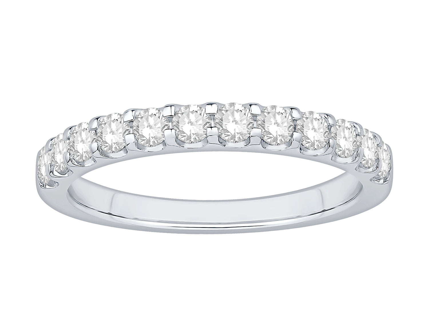 14 Karat White Gold Wedding Band
