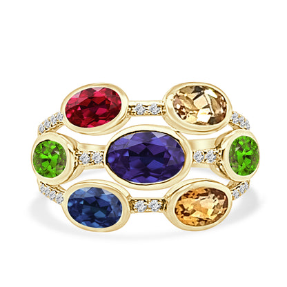 14K Yellow Gold Natural Diamond Ring - 0.12 Carat