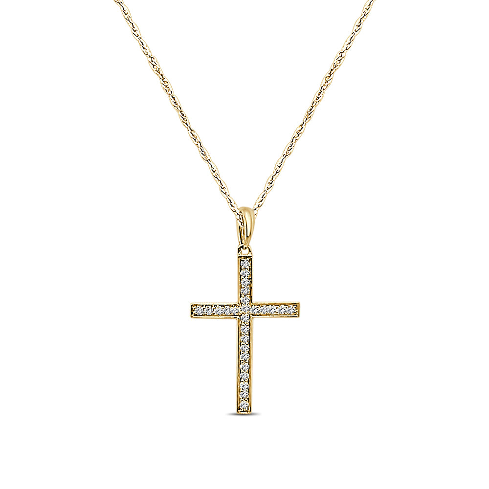 Sure! How about Elegant 14 Karat Yellow Gold Necklace with Natural Diamond Accent, 0.17 Carat?