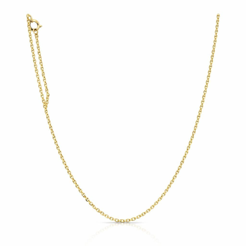14 Karat Yellow Gold Diamond Cut Forzantine Chain