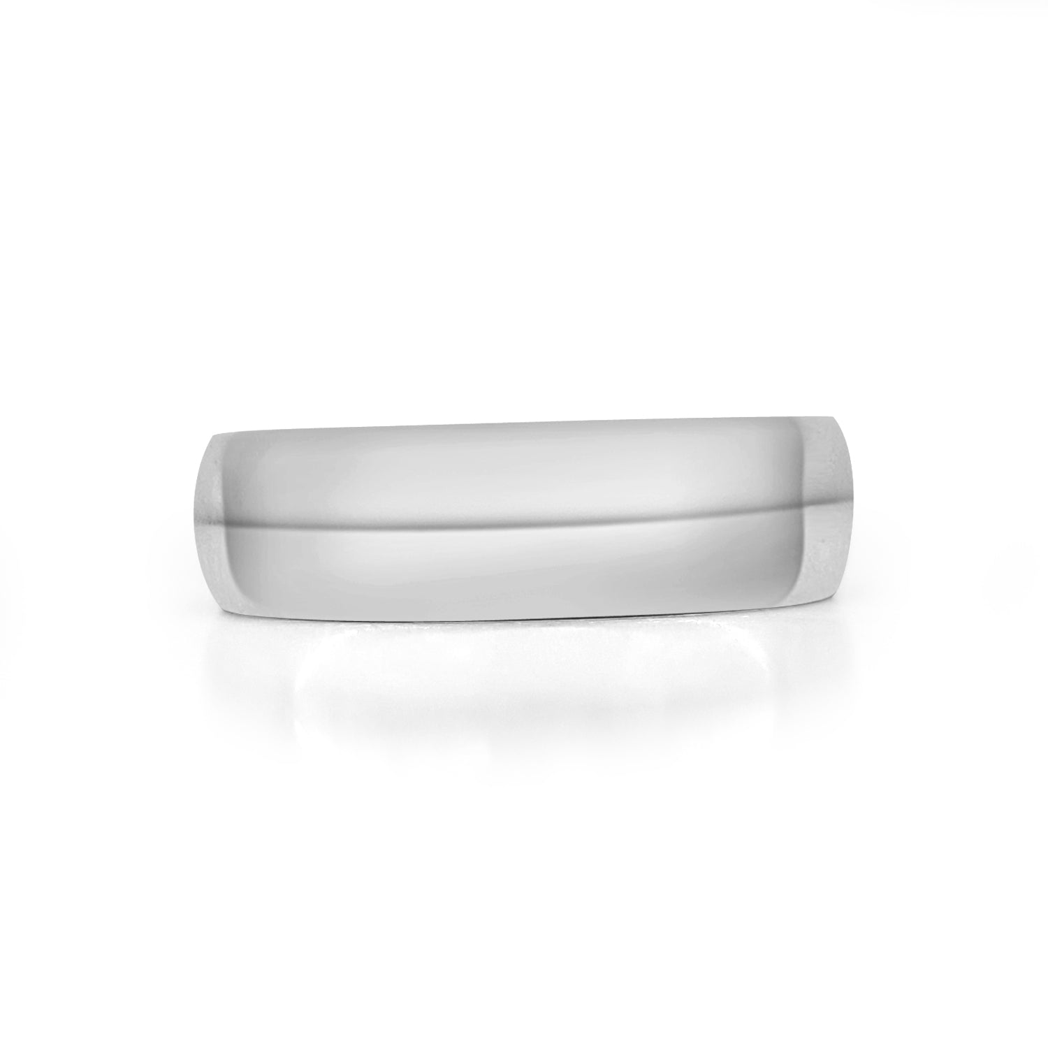 14K White Gold 6mm Comfort Fit Wedding Band