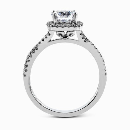 Exquisite 18 Karat White Gold Engagement Ring Mounting
