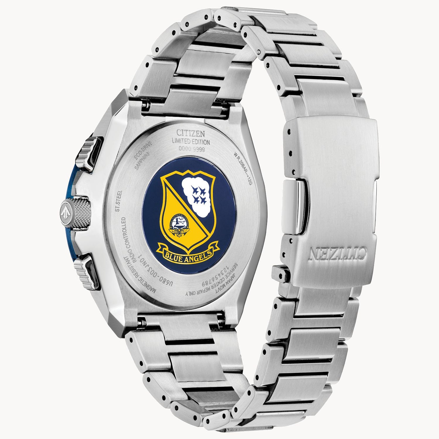 Citizen Mens Promaster Blue Angels Air Skyhawk Stainless Steel Watch
