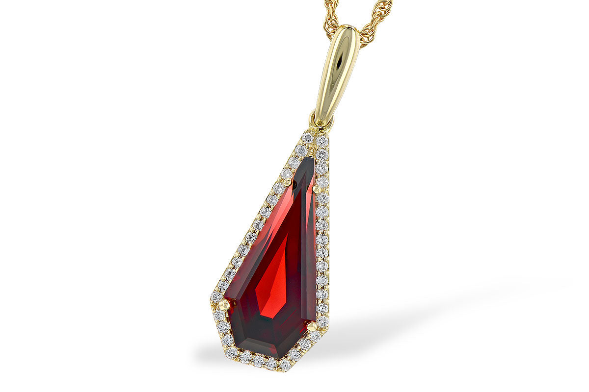 14 Karat Yellow Gold Garnet Necklace - 4.00 Carats