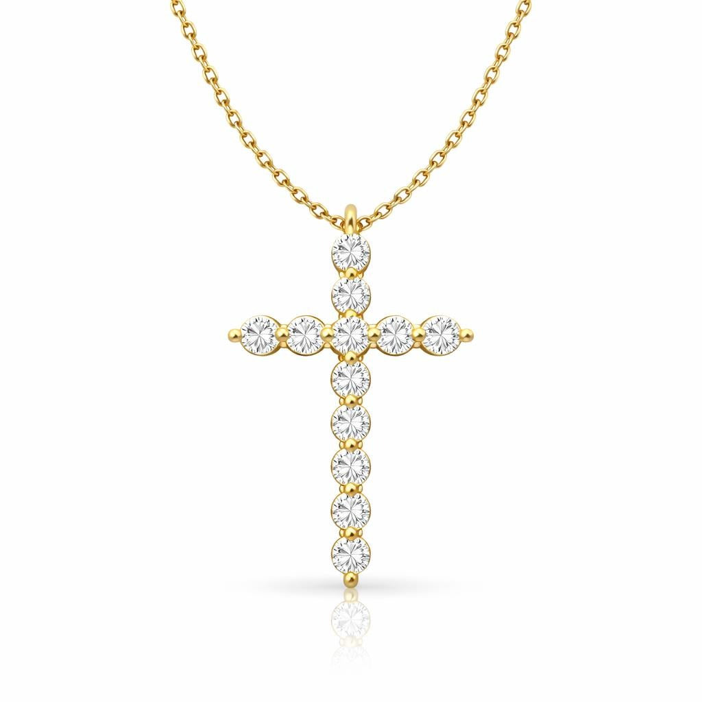 10 Karat Yellow Gold Cross Necklace