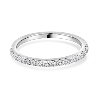 Glistening 14 Karat White Gold Ring with 0.52 Carat Natural Diamond