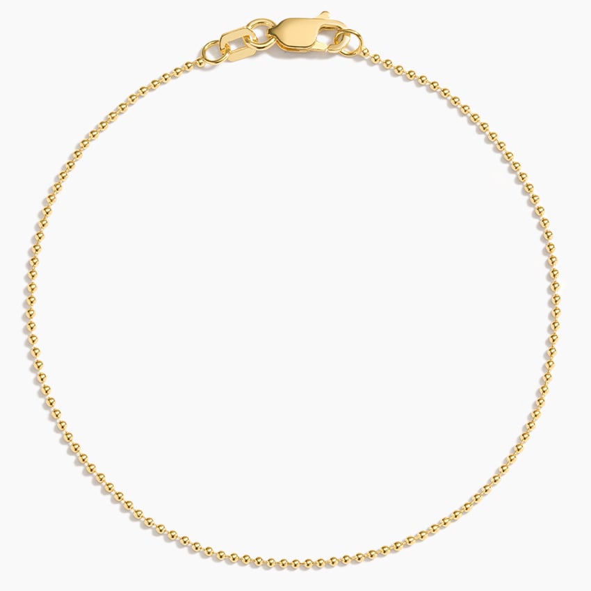 10 Karat Yellow Gold Diamond Cut Moon Bracelet