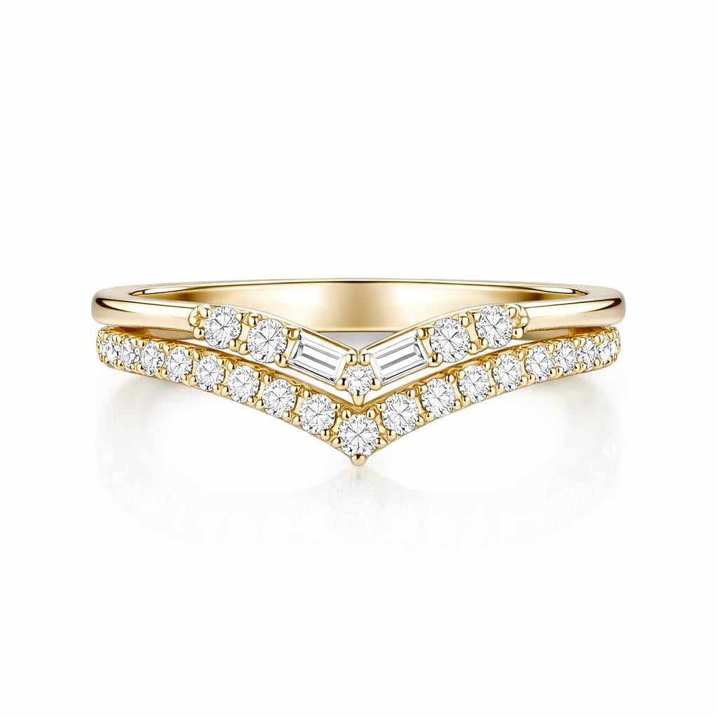 14 Karat Yellow Gold Contoured Wedding Band