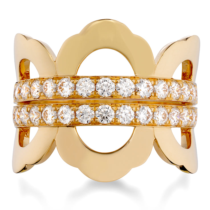 18 Karat Yellow Gold Lorelei Right Hand Ring with 1.05 Carat Natural Diamond