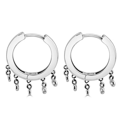 14K Yellow Gold Earrings with 0.12 Carat Natural Diamond