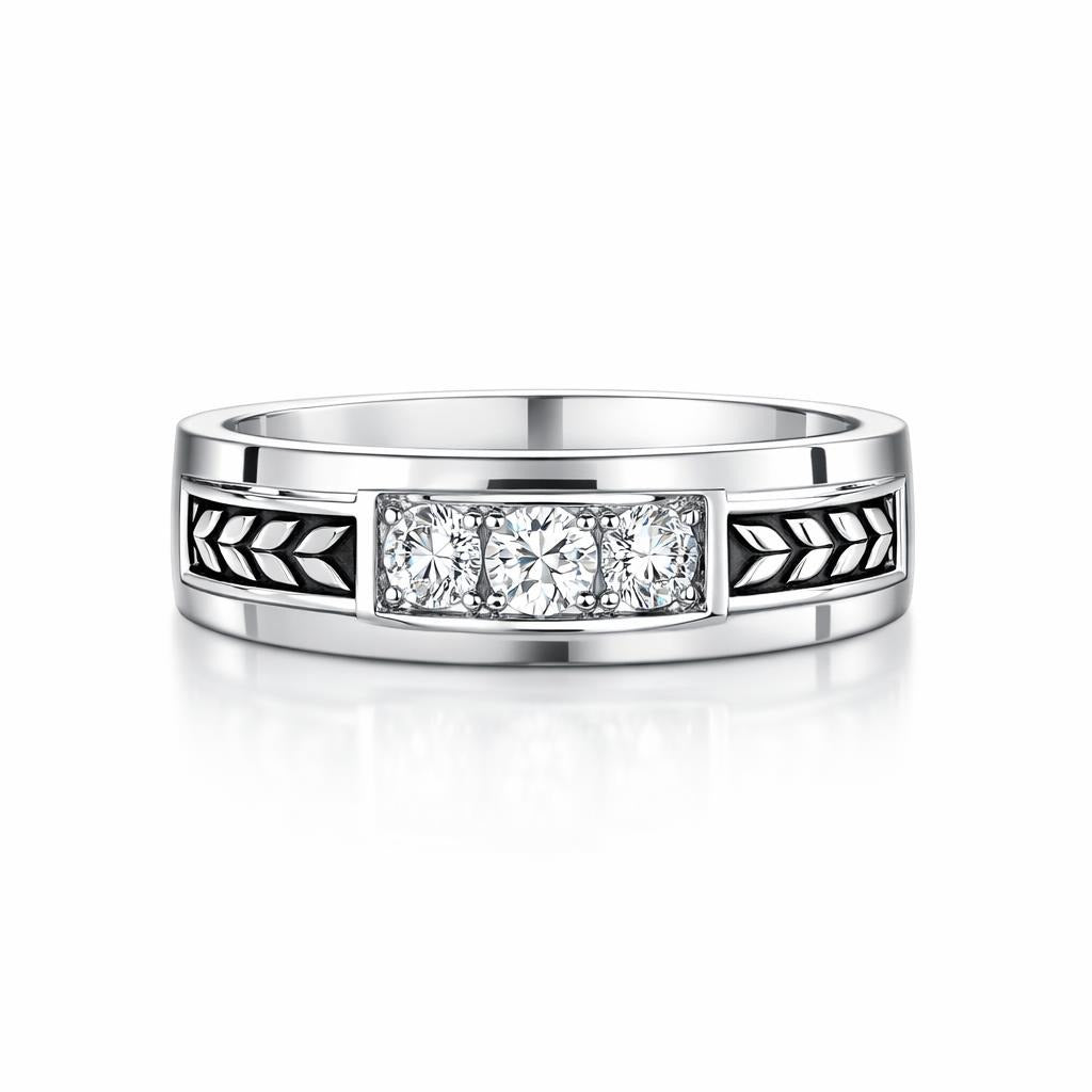 Elegant 10 Karat White Gold Ring