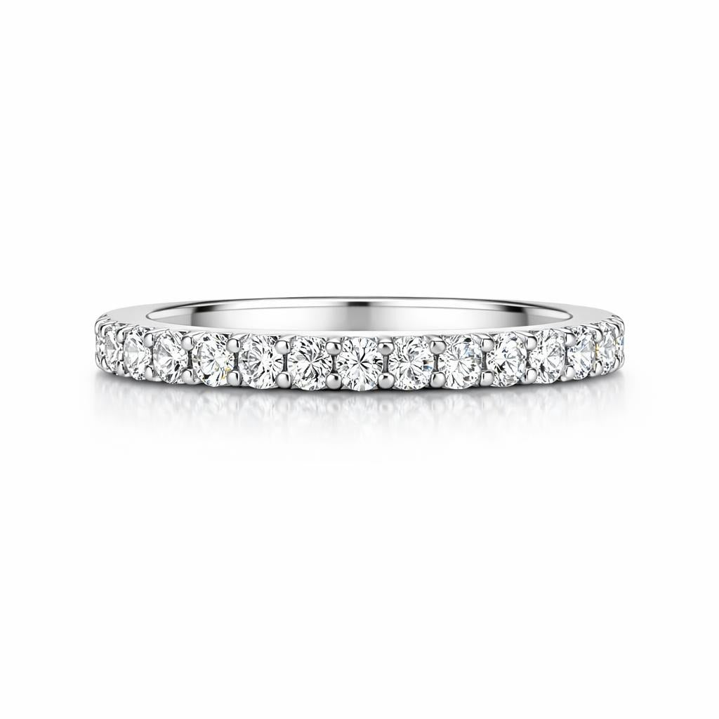 14 Karat White Gold Wedding Band