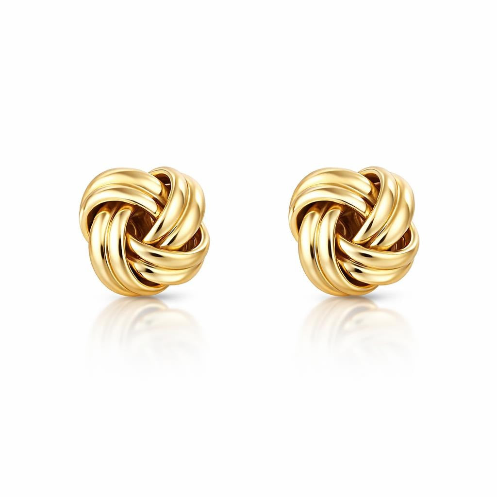Polished Love Knot Post Earrings