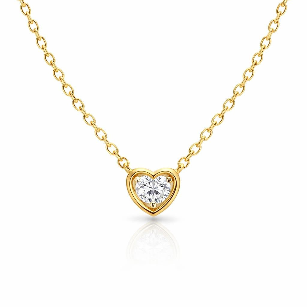 10 Karat Yellow Gold Heart Necklace