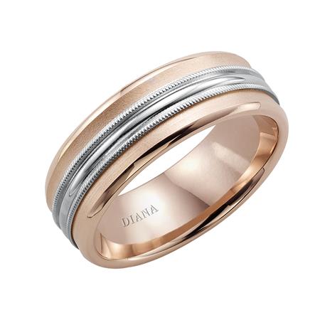 14 Karat Two-Tone Wedding Band