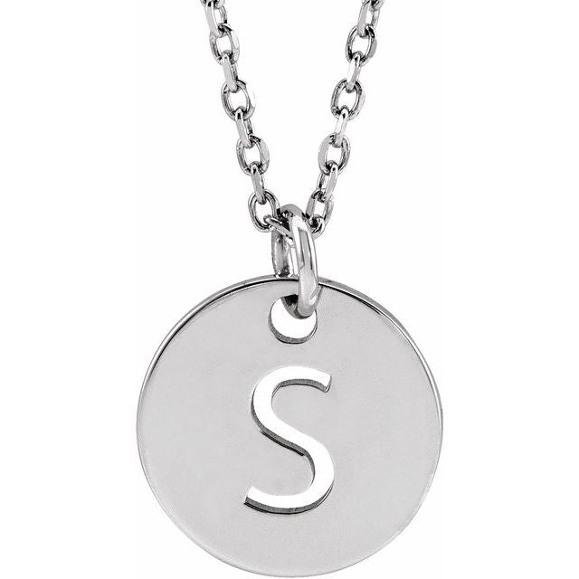 Personalized Sterling Silver Initial S Necklace