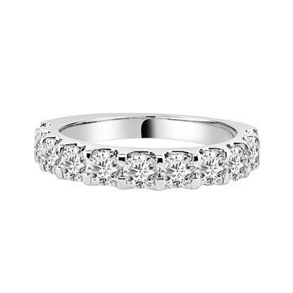 14 Karat White Gold Wedding Band with 1.51 Carat Natural Diamond