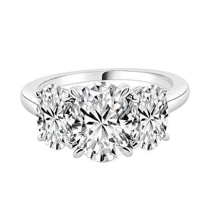 Oval Lab Diamond 14K White Gold Engagement Ring - 1.51 ct