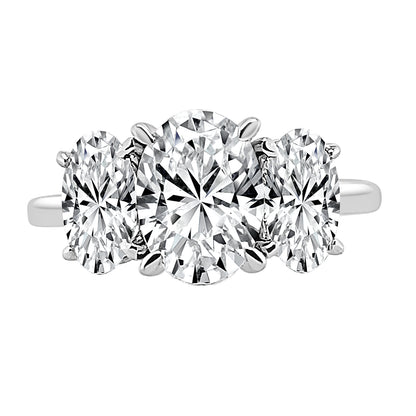 Oval Lab Diamond 14K White Gold Engagement Ring - 1.51 ct