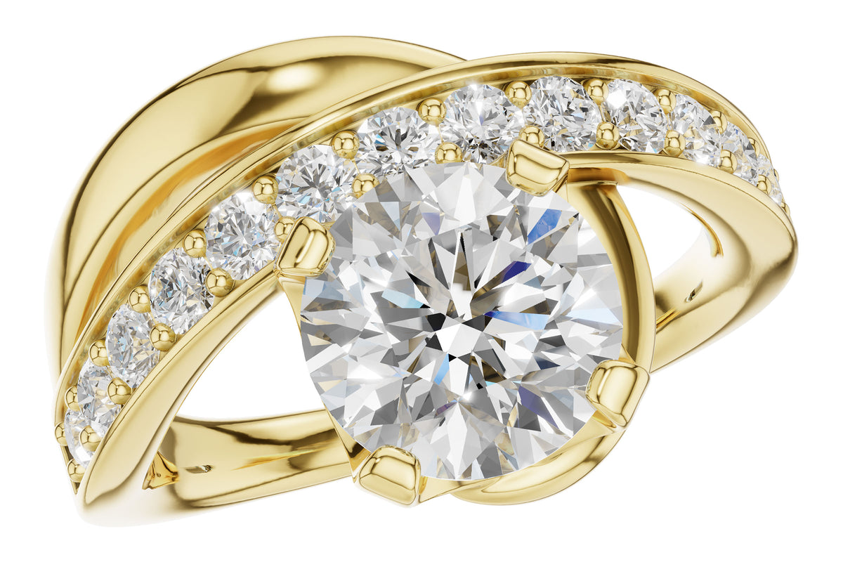 14 Karat Yellow Gold Engagement Mounting