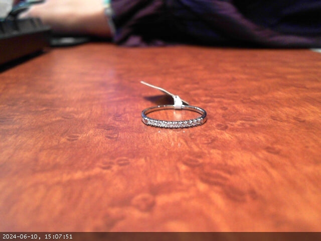 10K White Gold Natural Diamond Wedding Band - 0.11 Carat