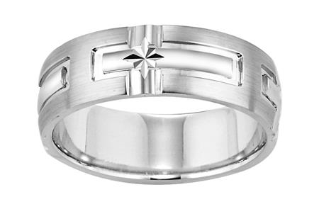 Classic Elegance: 14 Karat White Gold Wedding Band