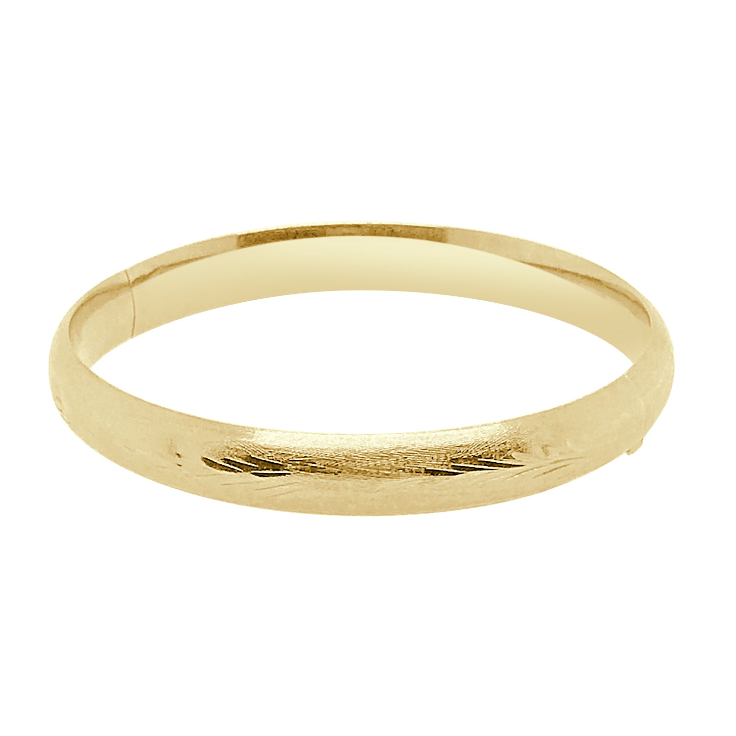 Vintage Estate Hollow Slide Opening Bangle Bracelet in 14 Karat Yellow Gold