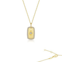 North Star Glow: Gold Plated Sterling Silver Necklace with Lassaire 0.39 Pendant