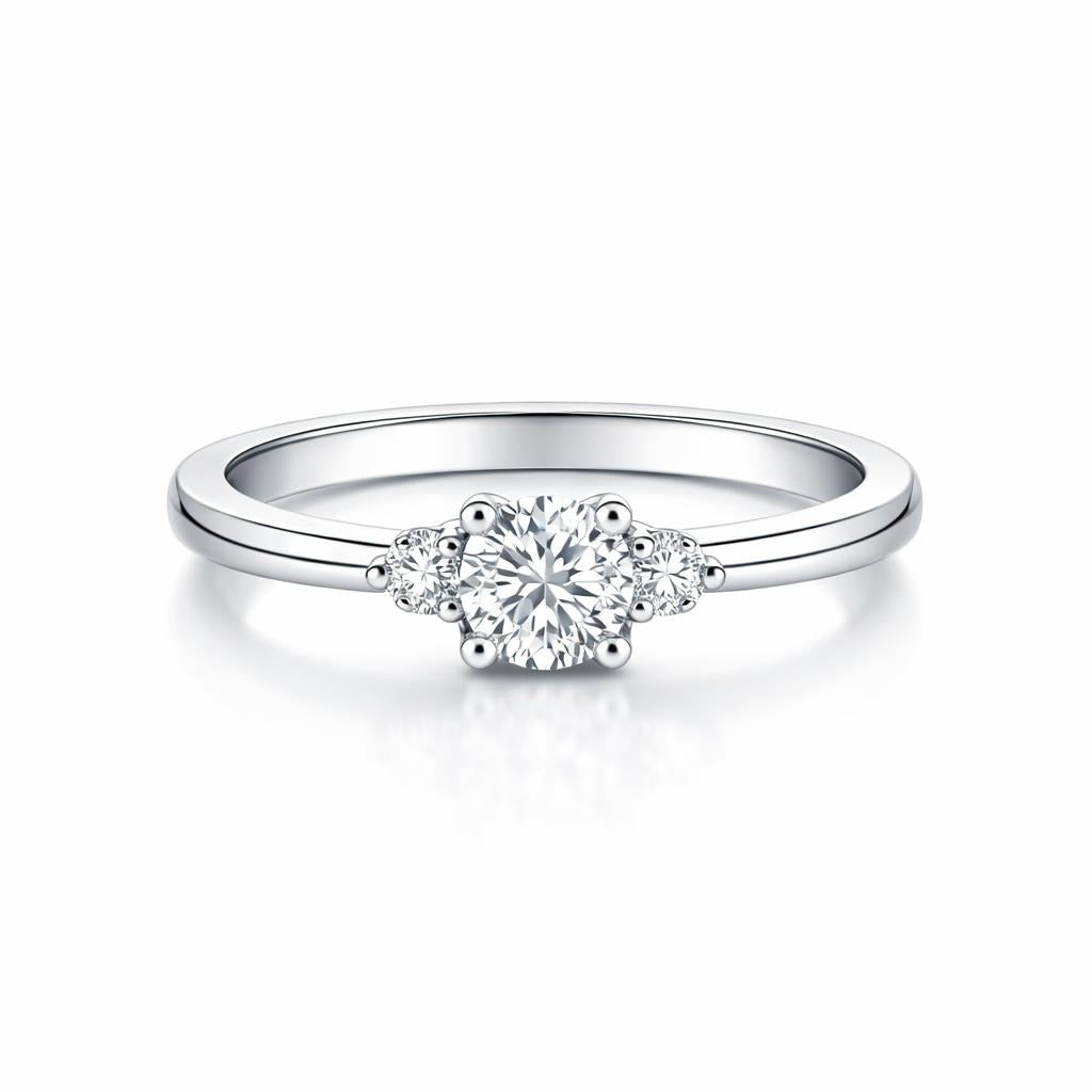 14 Karat White Gold Engagement Mounting